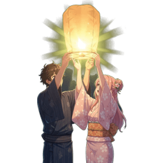 Anime Couple Releasing Glowing SVGA gift animation