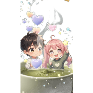 Chibi Couple Sitting In Teacup SVGA gift animation