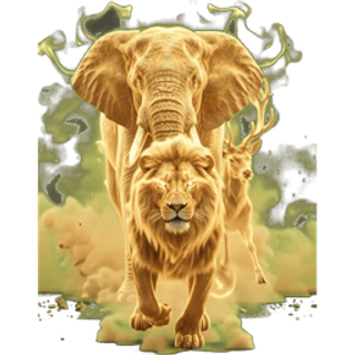 Golden Animals Running Forward 1080p SVGA entry effect animation