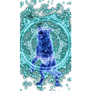 Neon Wolf Howling 1080p SVGA entry effect animation