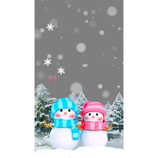 Snowman Winter Couple SVGA gift animation