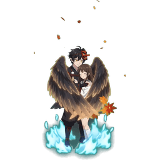 Tengu Boy Embracing Human Girl SVGA gift animation