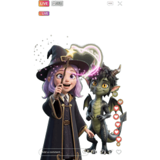 Witch And Dragon Casting Spell SVGA gift animation