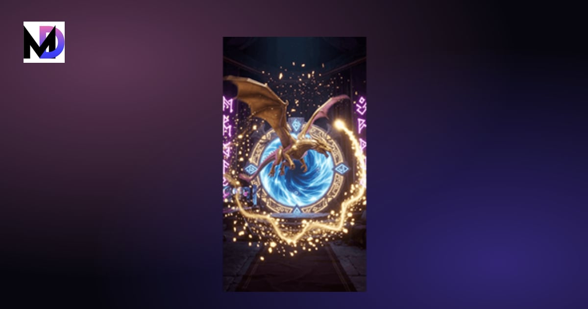 Golden Disc Golden Dragon Flying Around Portal — SVGA Entry Effect with Sound ...